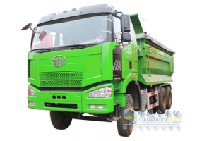 北京和田一汽解放j6綠色環(huán)保渣土車