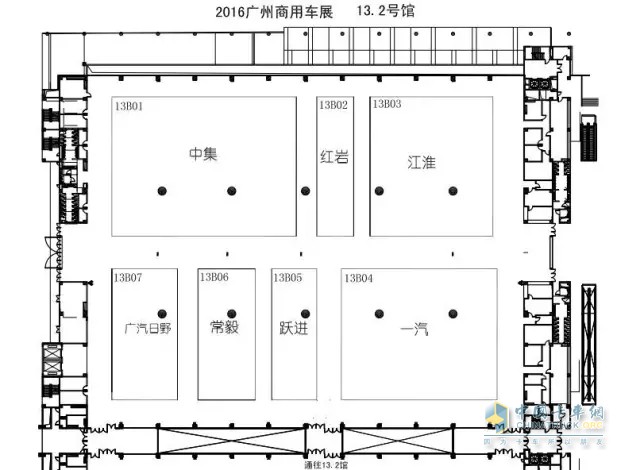 第三屆廣州商用車展展位圖