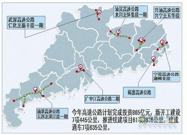 廣東：今年高速公路計(jì)劃完成投資865億元