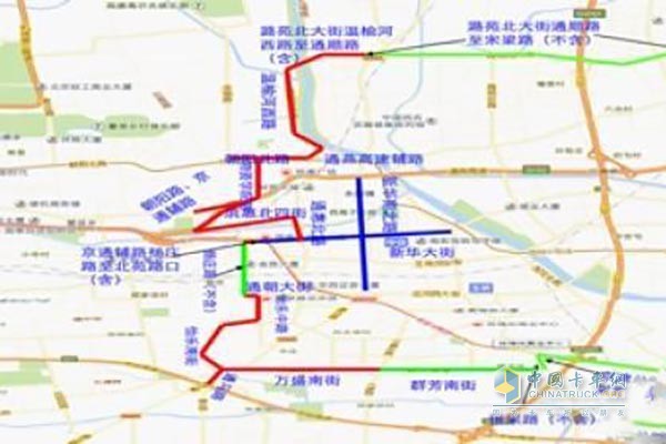 自2017年7月13日起，北京市通州區(qū)將對載貨汽車等，實施分區(qū)域、分時段禁限行管理