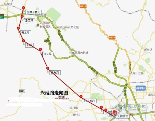 興延高速線路走向圖