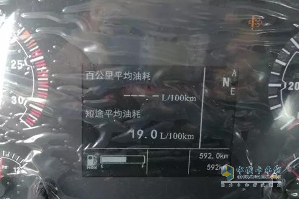 從山東濟(jì)南開到河南漯河，汕德卡車頭百公里油耗僅19升