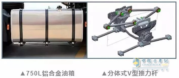 新型V推結(jié)構(gòu)，750L鋁合金大油箱