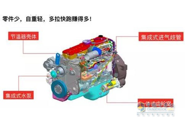 東風(fēng)康明斯ISL9.5發(fā)動(dòng)機(jī)自重輕，多拉快跑賺得多！