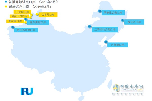 10個TIR試點口岸中，有6個位于新疆