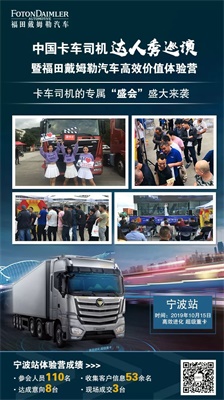 中國(guó)卡車司機(jī)達(dá)人秀巡演暨福田戴姆勒汽車高效價(jià)值體驗(yàn)營(yíng)