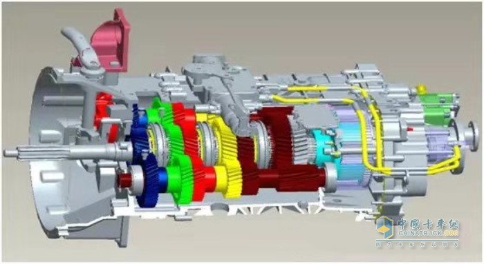 中國(guó)重汽集團(tuán)開(kāi)發(fā)的主箱雙中間軸全斜齒同步器