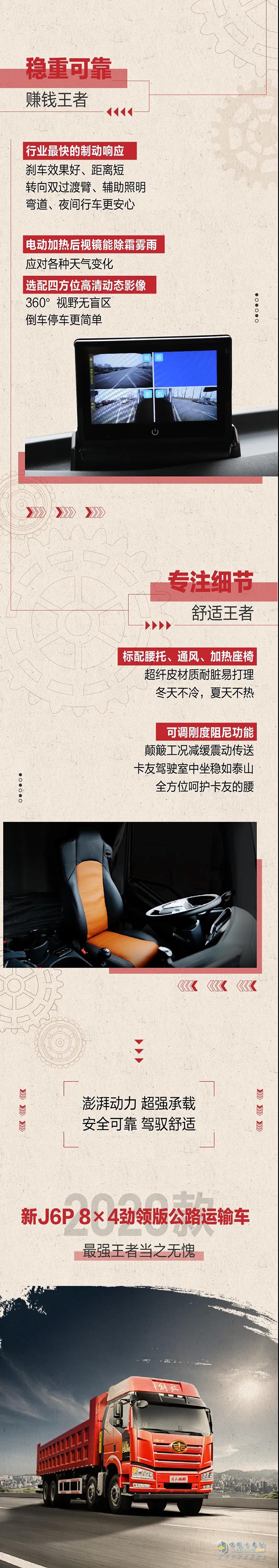 如果自卸車有段位，2020款新J6P 8×4勁領(lǐng)版公路運(yùn)輸車，堪稱最強(qiáng)王者!
