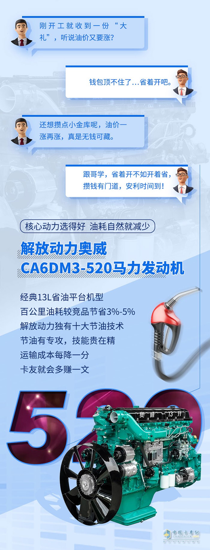 解放動力,奧威CA6DM3,發(fā)動機