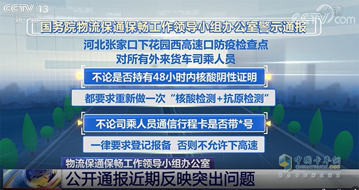 物流保通保暢 警示通報(bào) 突出問題