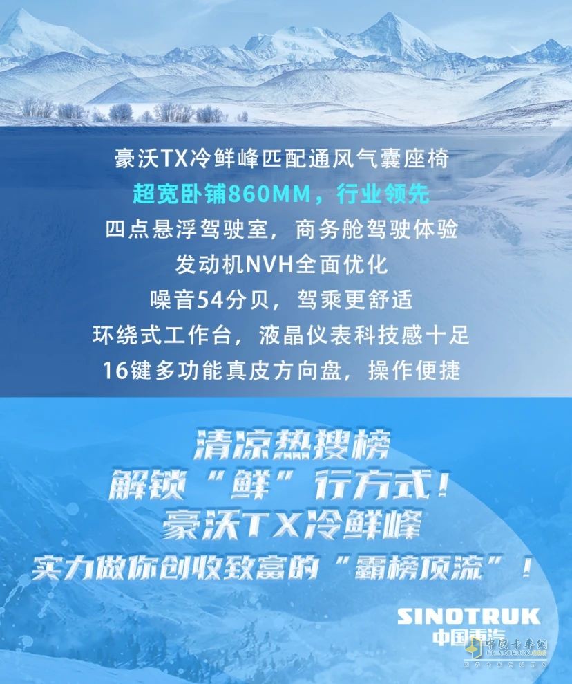 冷到爆！中國重汽豪沃TX冷鮮鋒教你“無痛”省錢！