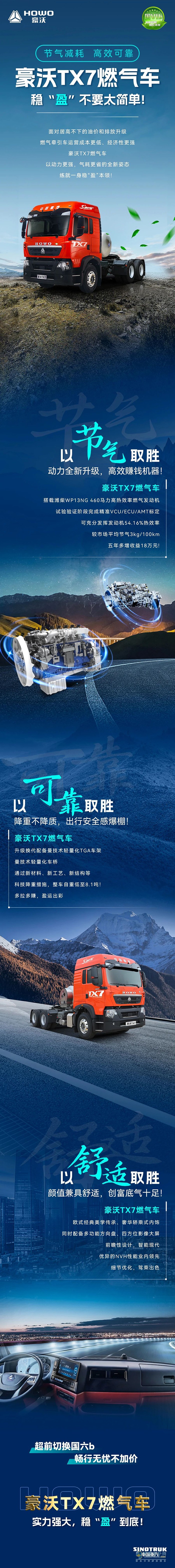節(jié)氣減耗，高效可靠！豪沃TX7燃氣車，穩(wěn)“盈”不要太簡單！