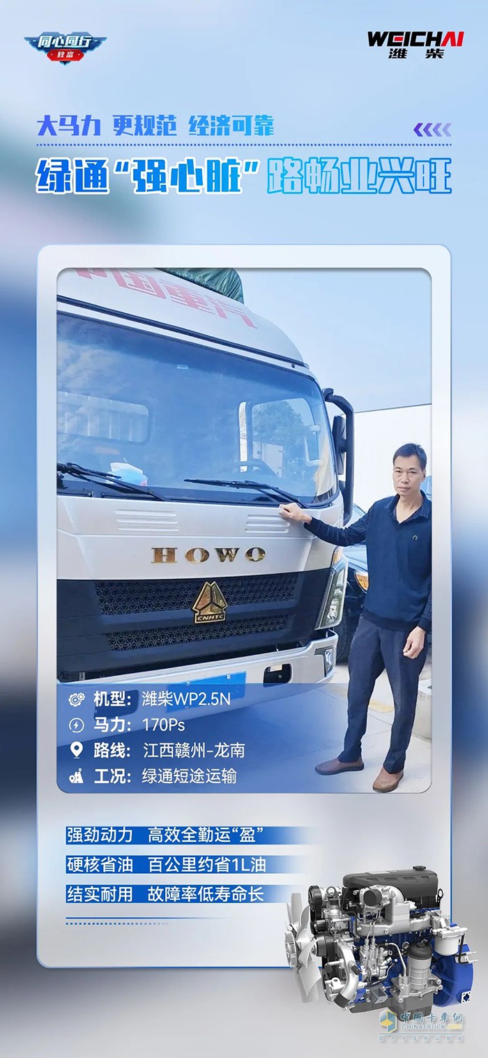 城際綠通，就選濰柴WP2.5N，讓新鮮食材一步到位！