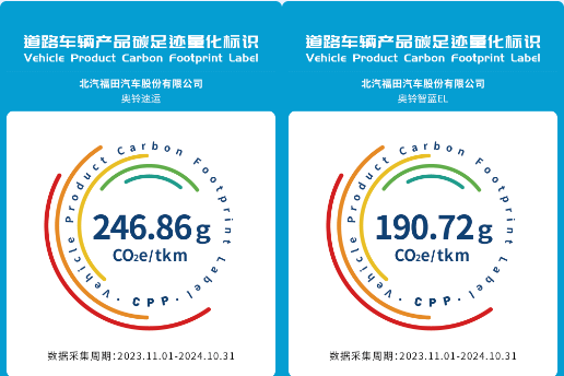 “碳”路先鋒 福田奧鈴兩款車型榮膺首批商用車碳足跡標(biāo)識