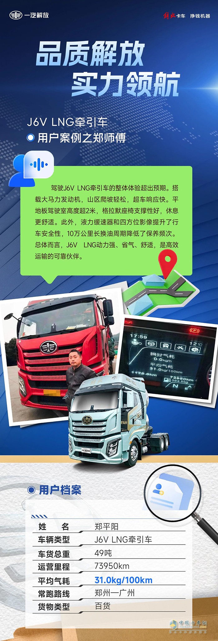 效率高，氣耗低，解放J6V值得推薦！