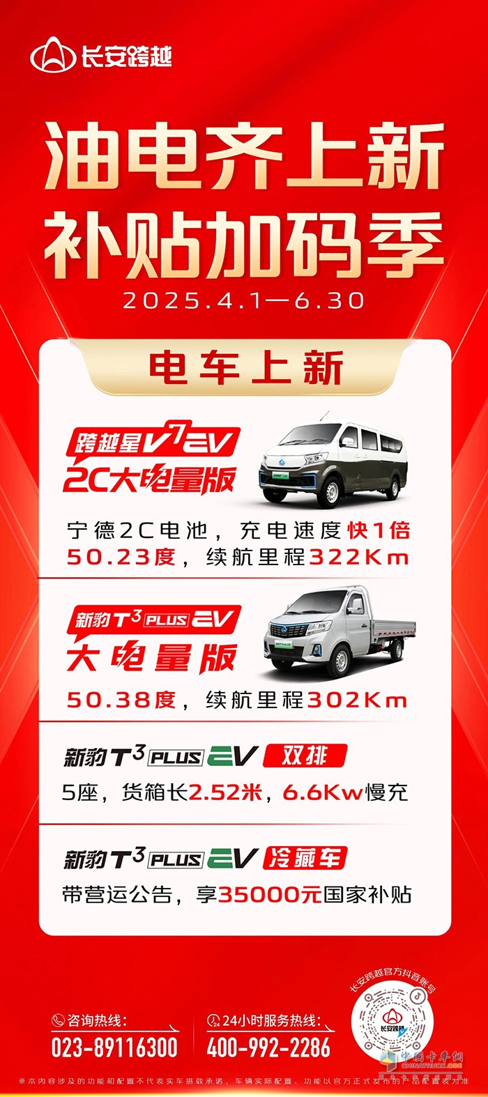 補貼加碼季 長安跨越電車齊上新
