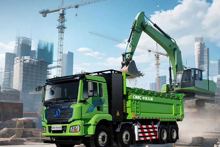 陜汽新能源M3000E自卸車，安全可靠征服極限工況！