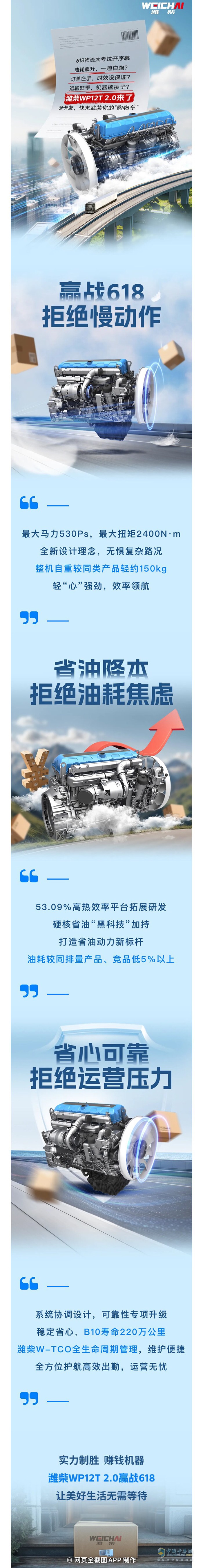 快遞“心”動(dòng)力，濰柴WP12T 2.0助力卡友“穩(wěn)贏”618！