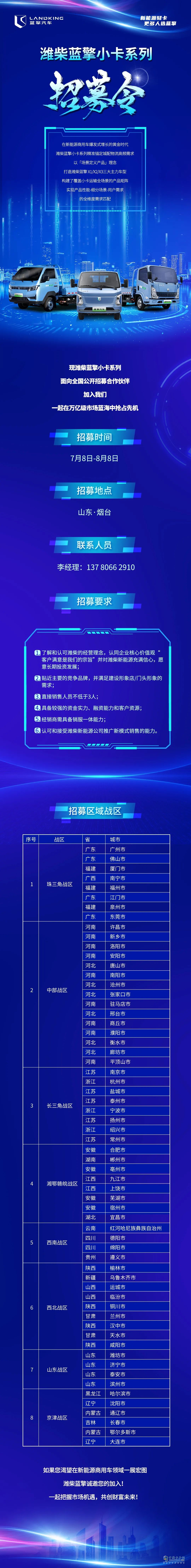 招募令｜濰柴藍擎小卡系列招募合作伙伴，共享萬億商機！