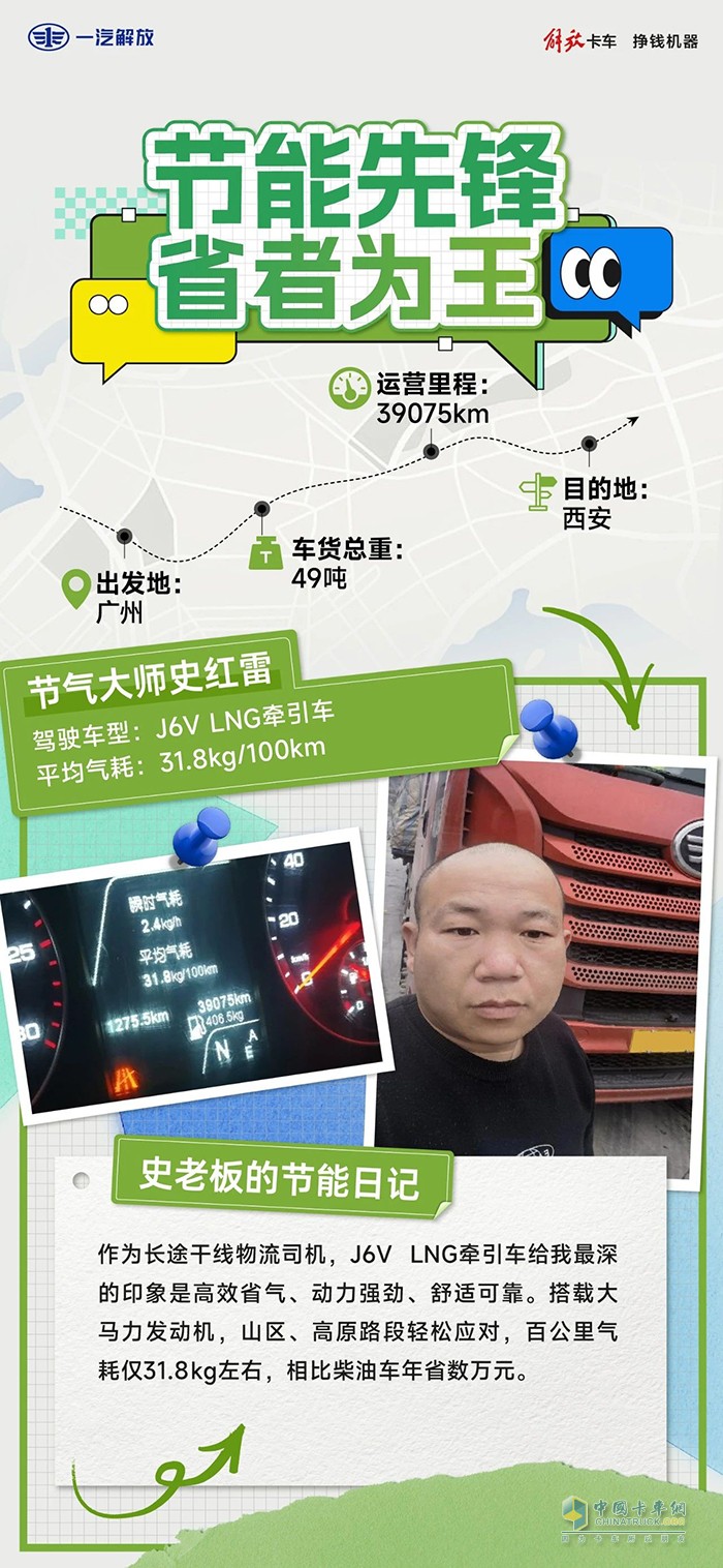 干線物流的節(jié)氣王者，史師傅的安心之選！