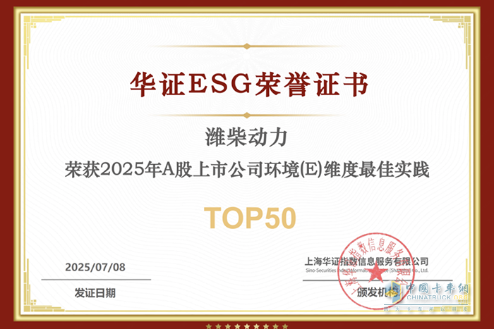 一次拿下兩項 ESG 榮譽！濰柴動力，就是這么硬核！