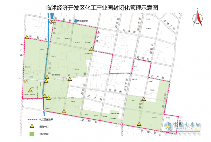 山東臨沂化工產(chǎn)業(yè)園?；愤\(yùn)輸車輛限制通行