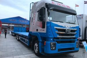 上汽紅巖 杰獅C500 430馬力 6X2R 國五 中置軸平板運(yùn)輸車(CQ5256TPBLLXVG623)